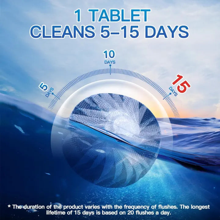 Blue Cleaning Tablets (10-Pack) – Toilet & Washing Machine Cleaner